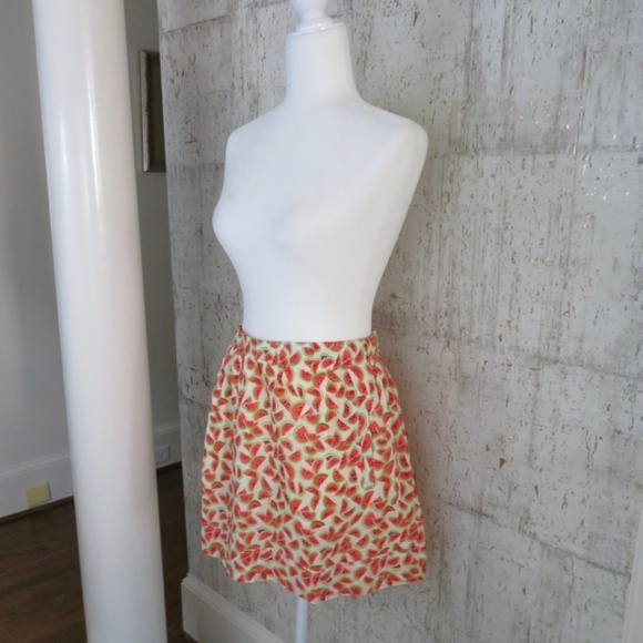 J. Crew Dresses & Skirts - J. CREW Swing A Line Skirt Watermelon Print NWOT L